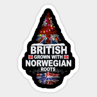 British Grown With Norwegian Roots - Gift for Norwegian With Roots From Norway Sticker